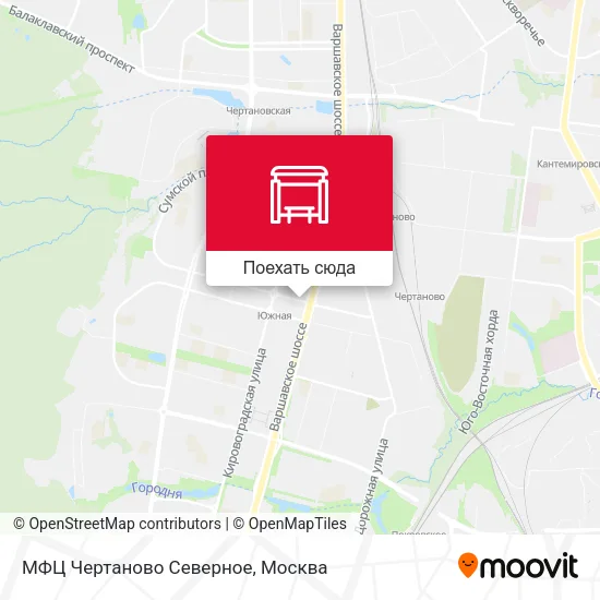 Карта МФЦ Чертаново Северное
