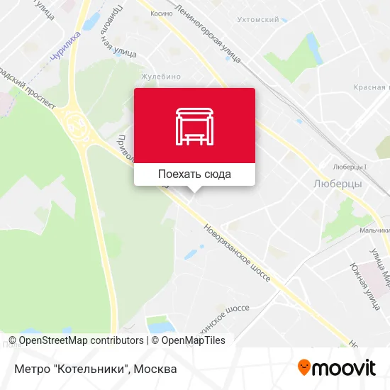 Карта Метро "Котельники"