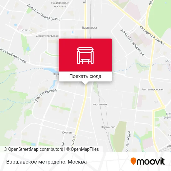 Карта Варшавское метродепо