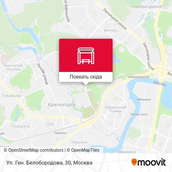 Карта Ул. Ген. Белобородова, 30