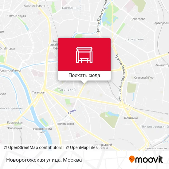 Карта Новорогожская улица