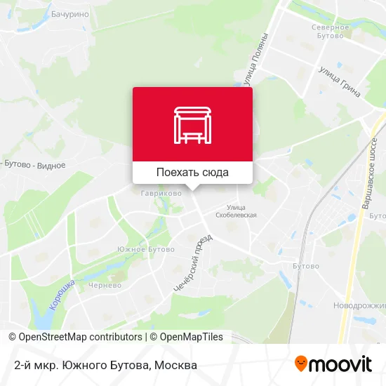 Карта 2-й мкр. Южного Бутова