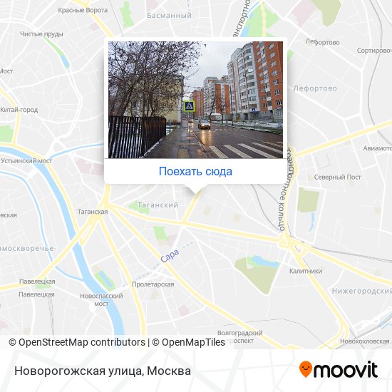 Карта Новорогожская улица