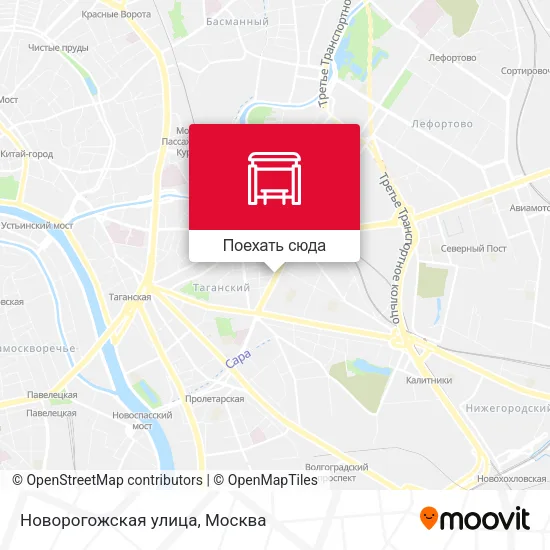 Карта Новорогожская улица