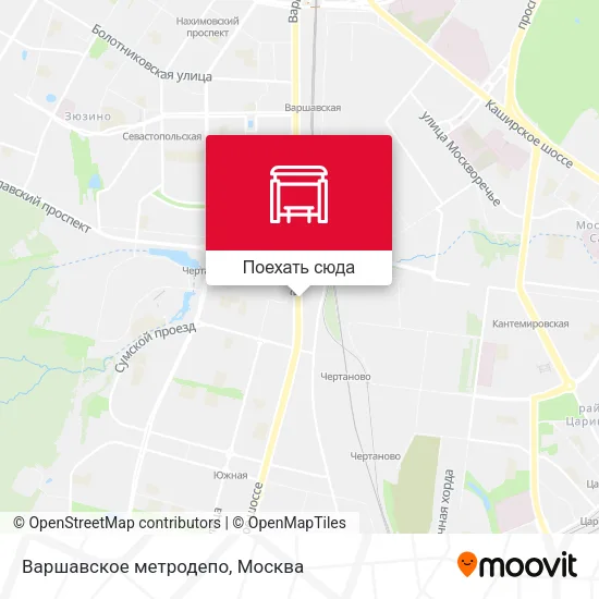 Карта Варшавское метродепо
