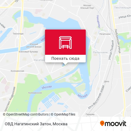 Карта ОВД Нагатинский Затон