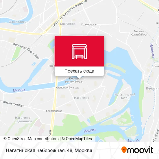 Карта Нагатинская набережная, 48