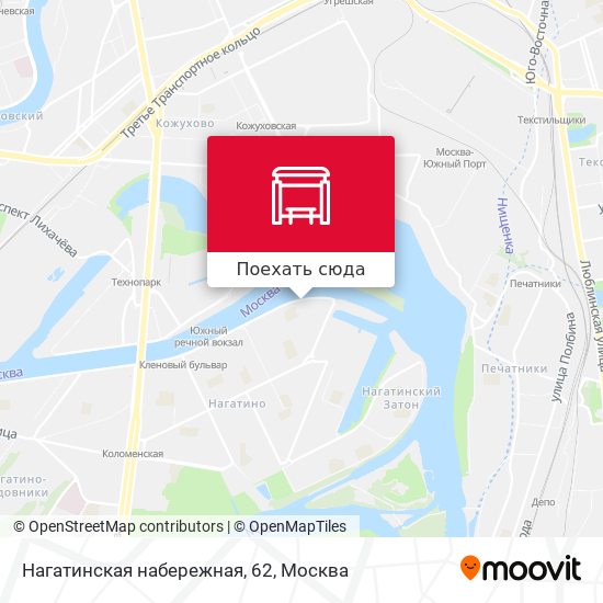 Карта Нагатинская набережная, 62