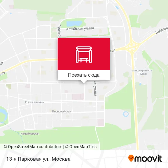 Карта 13-я Парковая ул.