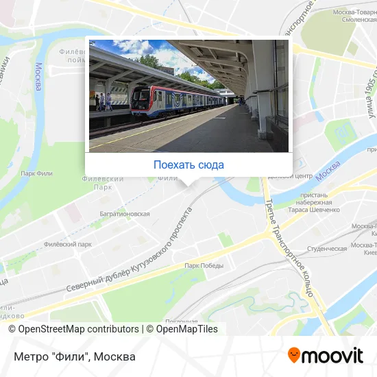 Карта Метро "Фили"