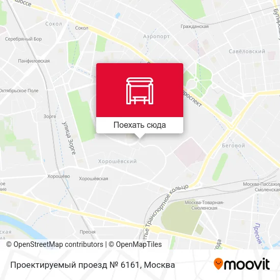 Карта Проектируемый проезд № 6161