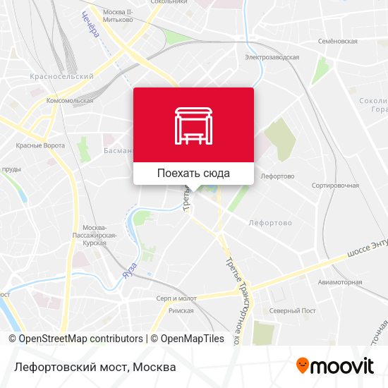 Карта Лефортовский мост