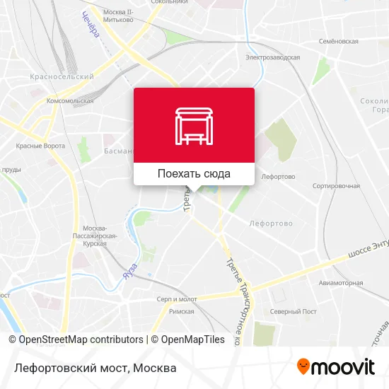 Карта Лефортовский мост