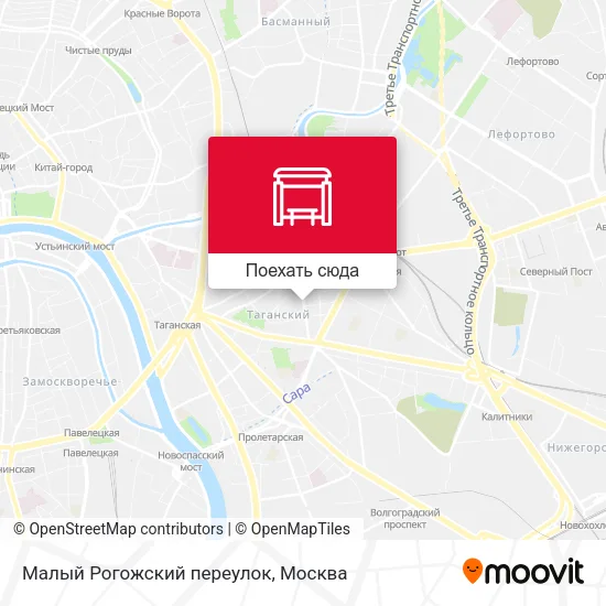Карта Малый Рогожский переулок