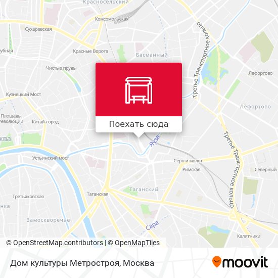 Карта Дом культуры Метростроя