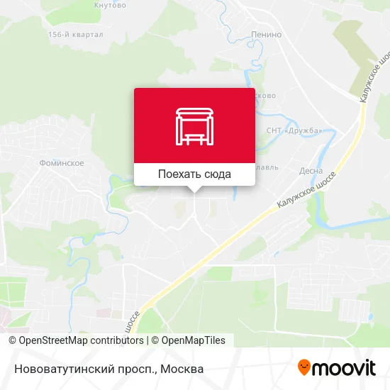 Карта Нововатутинский просп.