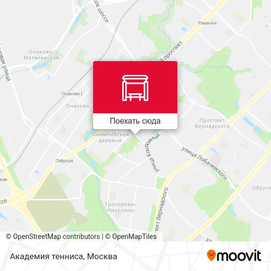 Карта Академия тенниса