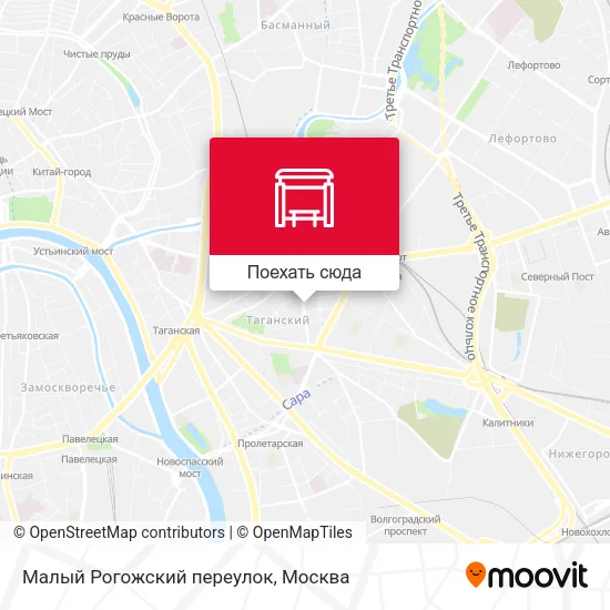 Карта Малый Рогожский переулок