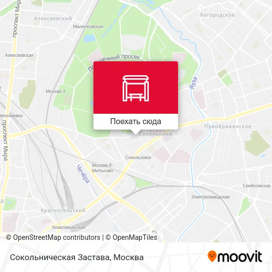 Карта Сокольническая Застава
