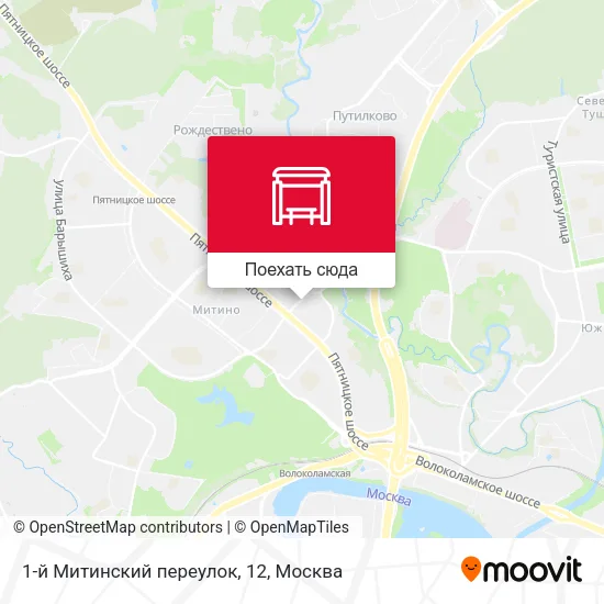 Карта 1-й Митинский переулок, 12