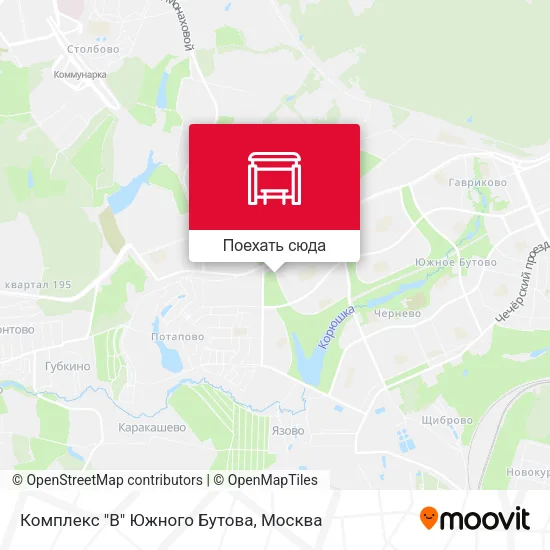 Карта Комплекс "В" Южного Бутова