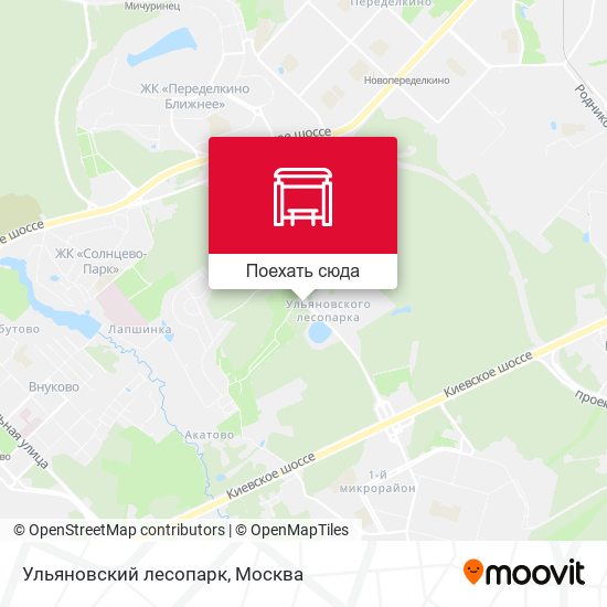 Карта Ульяновский лесопарк