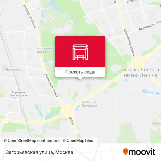 Карта Загорьевская улица
