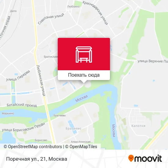 Карта Поречная ул., 21