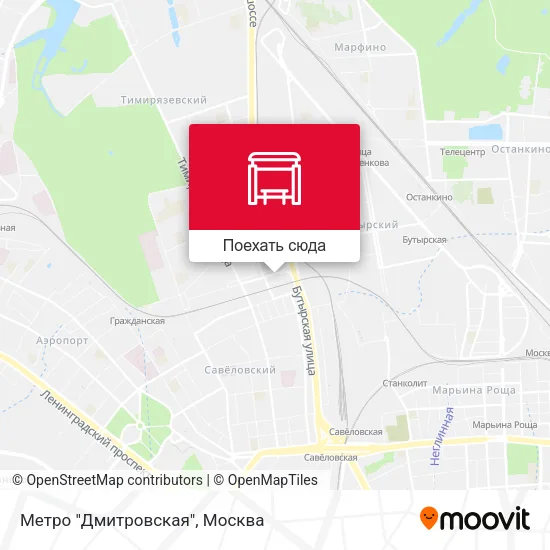 Карта Метро "Дмитровская"