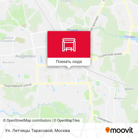 Карта Ул. Летчицы Тарасовой