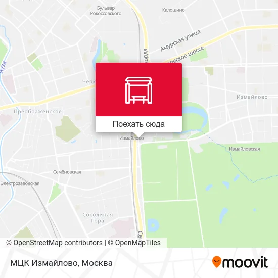 Карта МЦК Измайлово