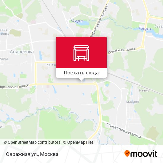 Карта Овражная ул.