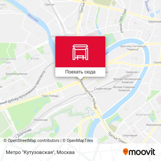 Карта Метро "Кутузовская"