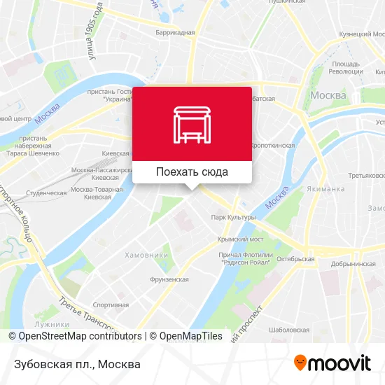 Карта Зубовская пл.