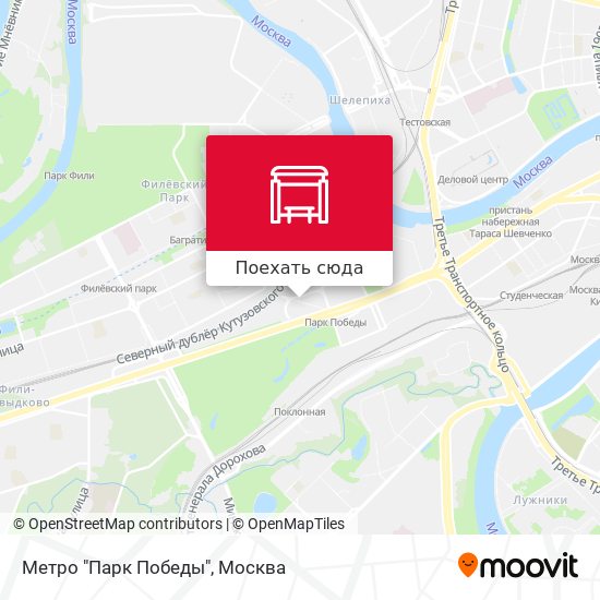 Карта Метро "Парк Победы"