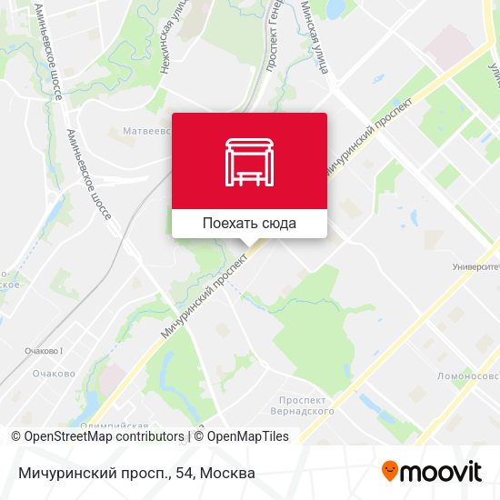 Карта Мичуринский просп., 54
