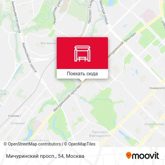 Карта Мичуринский просп., 54