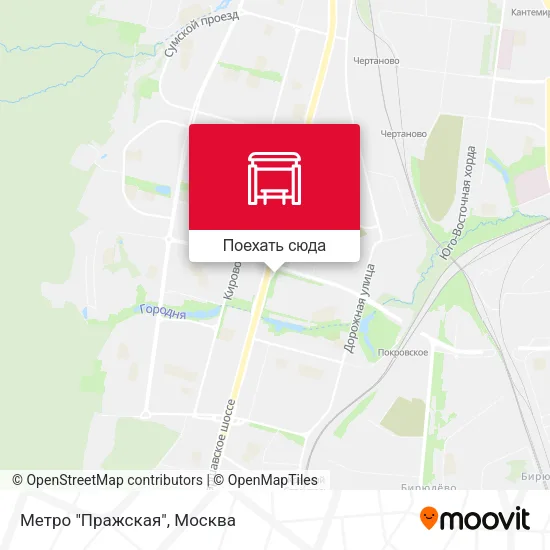 Карта Метро "Пражская"