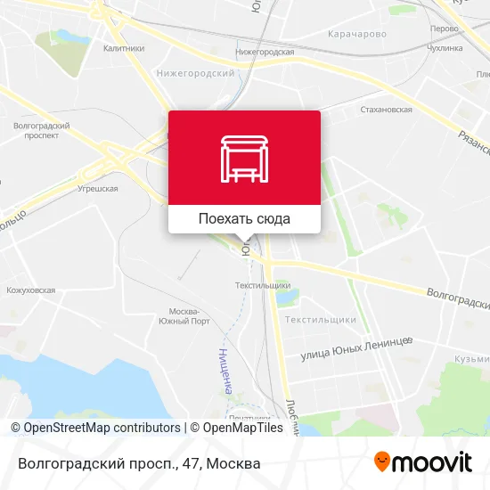 Карта Волгоградский просп., 47
