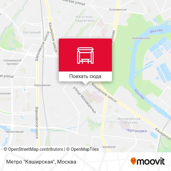 Карта Метро "Каширская"