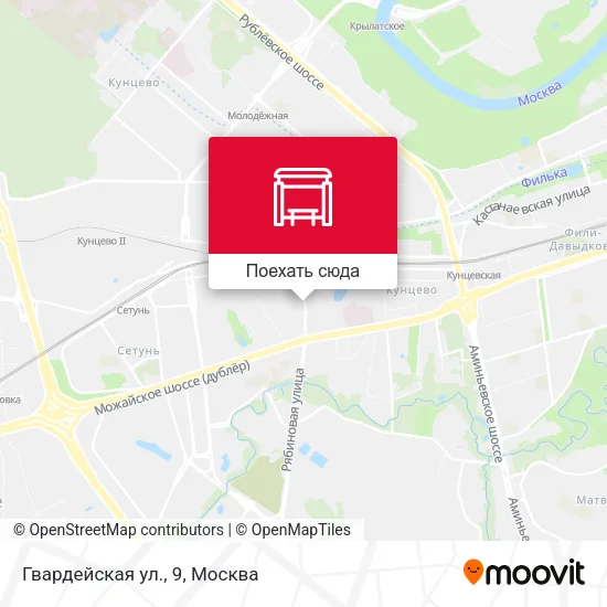 Карта Гвардейская ул., 9