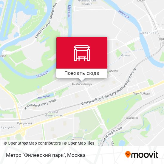 Карта Метро "Филевский парк"