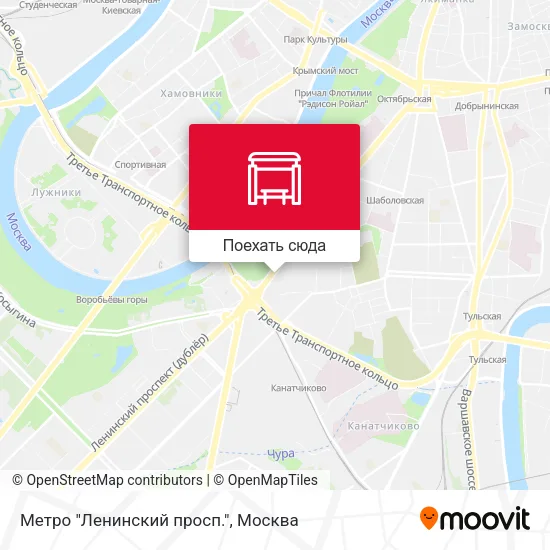Карта Метро "Ленинский просп."