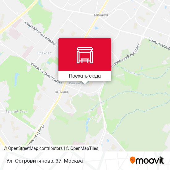 Карта Ул. Островитянова, 37