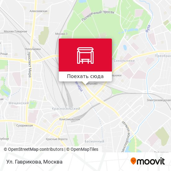 Карта Ул. Гаврикова