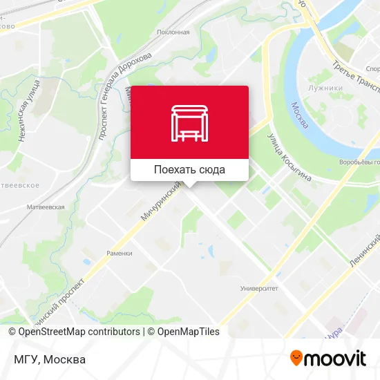 Карта МГУ