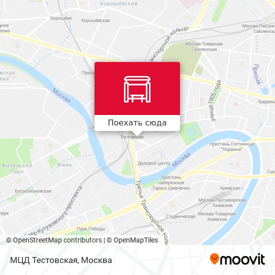 Карта МЦД Тестовская