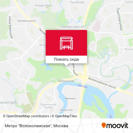 Карта Метро "Волоколамская"