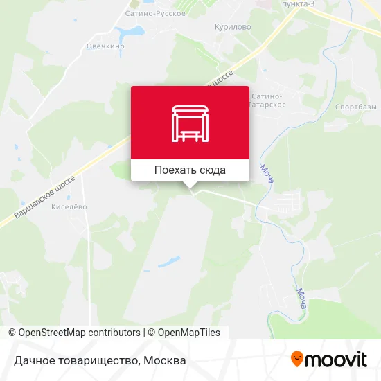 Карта Дачное товарищество