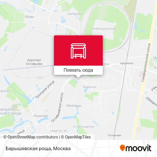 Карта Барышевская роща